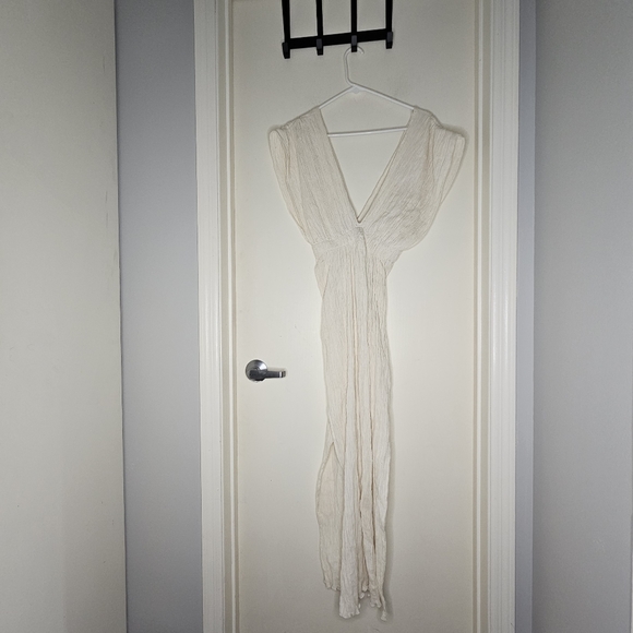 Savannah Morrow organic cotton maxi ivory dress NWT XS/S - Picture 4 of 8